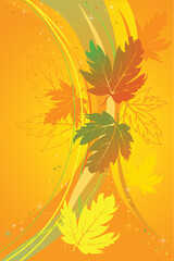 Sticker - Autumn maple leaves