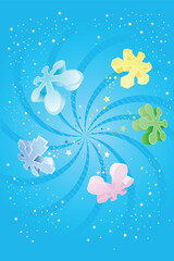 Poster - Colorful Snowflake Background - great for greeting and birthday postcards, flyers and many more celebration items