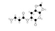 carnosine molecule, structural chemical formula, ball-and-stick model, isolated image dipeptide