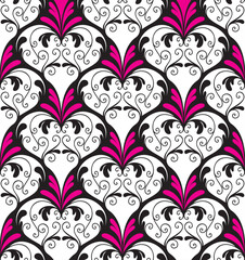 Sticker - Seamless background from a floral ornament, Fashionable modern wallpaper or textile