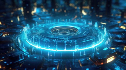 an image of an electronic circuit board. Generative AI