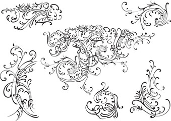  Illustration of a vector decoration elements