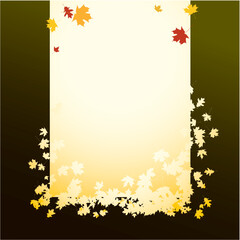 Sticker - vector image of autumn leaves