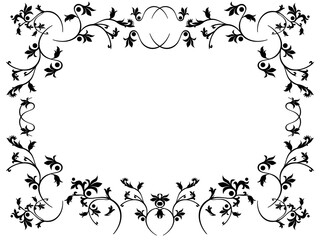 Sticker - Vector floral frame.