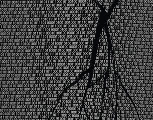 Editable vector abstract design of broken code