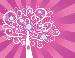 Poster - A pretty spring tree symbolizing the new season.