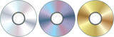 Fototapeta Panele - realistic compact discs - vector illustration