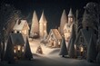 Fairy tale christmas village houses