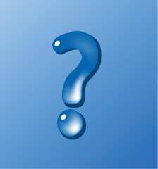 Wall Mural - liquid question mark