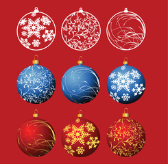 Sticker - Christmas Background fully editable vector illustration