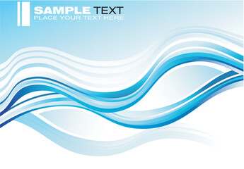 Wall Mural - Business or corporate Card with concept waves graphics