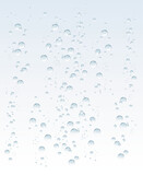 Fototapeta Łazienka - Water bubbles with reflection effect