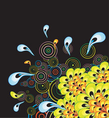 Sticker - Flower Abstract fanstasy colorful background