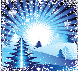 Sticker - Winter background for your design