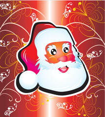 Wall Mural - Santa Claus Christmas Card Background