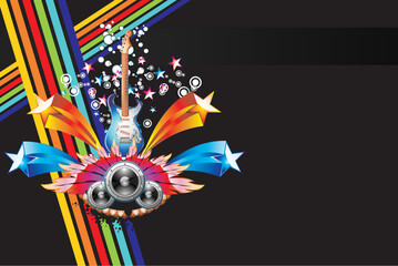 Sticker - Dance and Music Event Background for poster or brochure