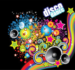 Poster - Abstract Music and Disco Colorful Flyer Background