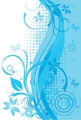 Poster - abstract floral background