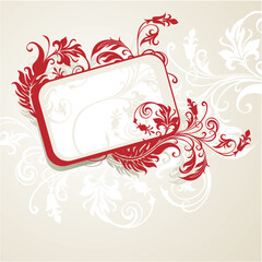 Sticker - vector ornament In flower style