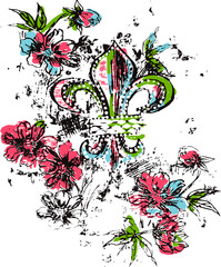 Wall Mural - Royalty logo flower