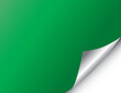 © Designpics - Blank green page with corner curl