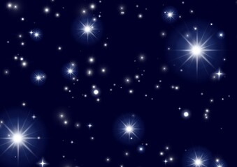 star background. Space stars, night sky constellations, background illustration