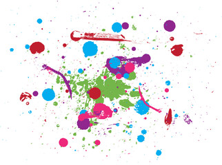 Canvas Print - Colorful drops of paint