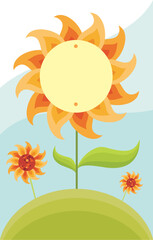 Wall Mural - vector illustration of a flower