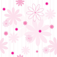 Canvas Print - Seamless floral pattern.  Please check my portfolio for more seamless illustrations.