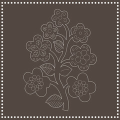 Poster - Seamless flower-pattern