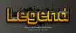 legend text effect editable text dark and gold style