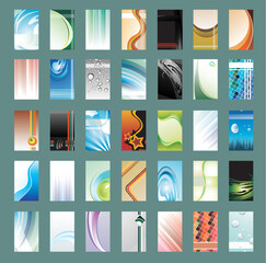 Wall Mural - Collection of 35 Abstract Business Card