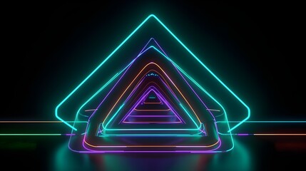 Wall Mural - Electrifying brilliance, a mesmerizing display of neon
