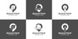 © Crelaba_Std - Collection of road map logo design template. Street logo with location point graphic design vector illustration. Symbol, icon, creative.