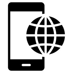 Wall Mural - browser smartphone solid icon, use for website mobile app presentation