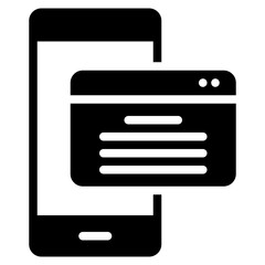 Wall Mural - Website smartphone solid icon, use for website mobile app presentation