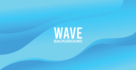 Wall Mural - Abstract Blue Wave Background with empty space