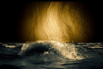 Wall Mural - the planet venus enters the body of water. general ai.