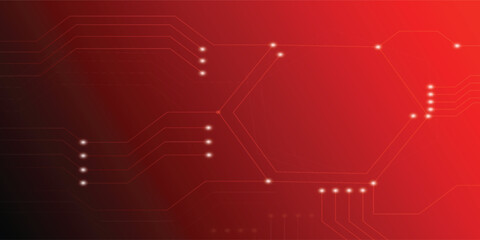 Red abstract digital technology background