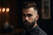 Haircut groomed beard style. Generate Ai
