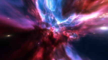 Wall Mural - cosmic nebula in space among stars and galaxies. gas dust clouds nebula in outer space. birth and ex