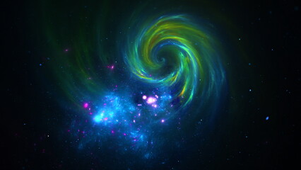 Wall Mural - galaxy space scene with planets, stars and galaxies. banner galaxies template. many nebulae and gala