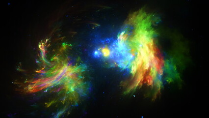 Wall Mural - galaxy space scene with planets, stars and galaxies. banner galaxies template. many nebulae and gala
