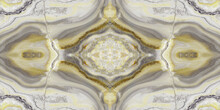 Yellow Kaleidoscope Decorative Background. Abstract Wallpaper. Digital Book Match Wall Tile Floor Tile Decor Design