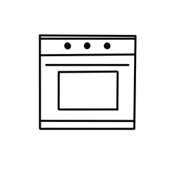 Wall Mural - stove kitchen home appliance electric hand drawn organic line
