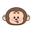 Cute monkey character element