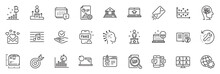 Icons Pack As Smartphone Sms, Calendar And Recovery Laptop Line Icons For App Include Target, Approved, Check Article Outline Thin Icon Web Set. Report, E-mail. Smartphone Sms Outline Sign. Vector