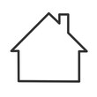 © infinity - house icon outline isolated on transparent background. Linear vector illustration. Indoor use only symbol