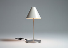Modern Table Lamp White And Grey Background. Generative Ai