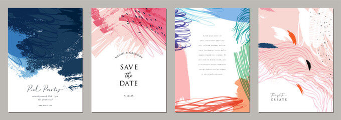 Wall Mural - abstract creative artistic templates. suitable for poster, greeting and business card, invitation, f
